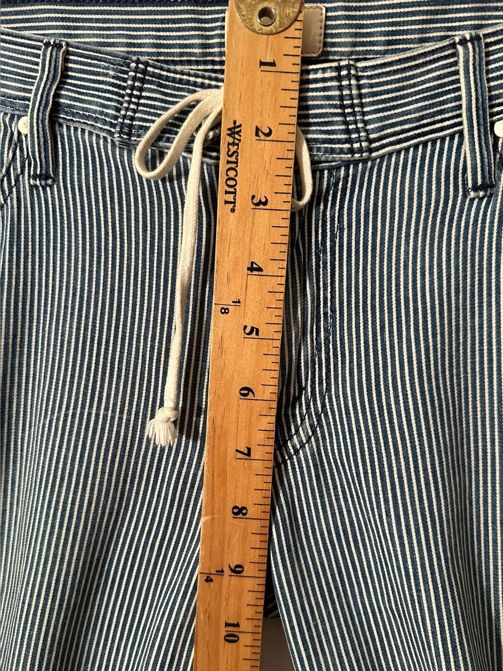 MOTHER 30 Tie Me Up Rascal Down The Road Striped Lo Rise Railroad Skinny Jean - Picture 12 of 14